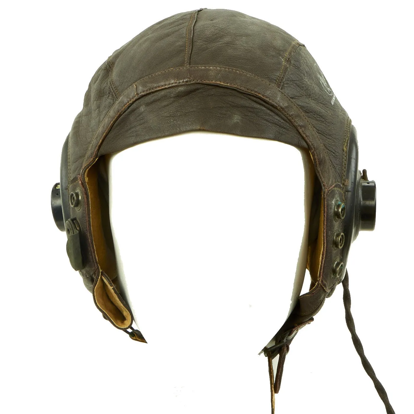 Original U.S. WWII Army Air Forces Aviator Flight Set - A-11 Flying Helmet with Earphones, AN6530 Goggles, A-14 Oxygen Mask