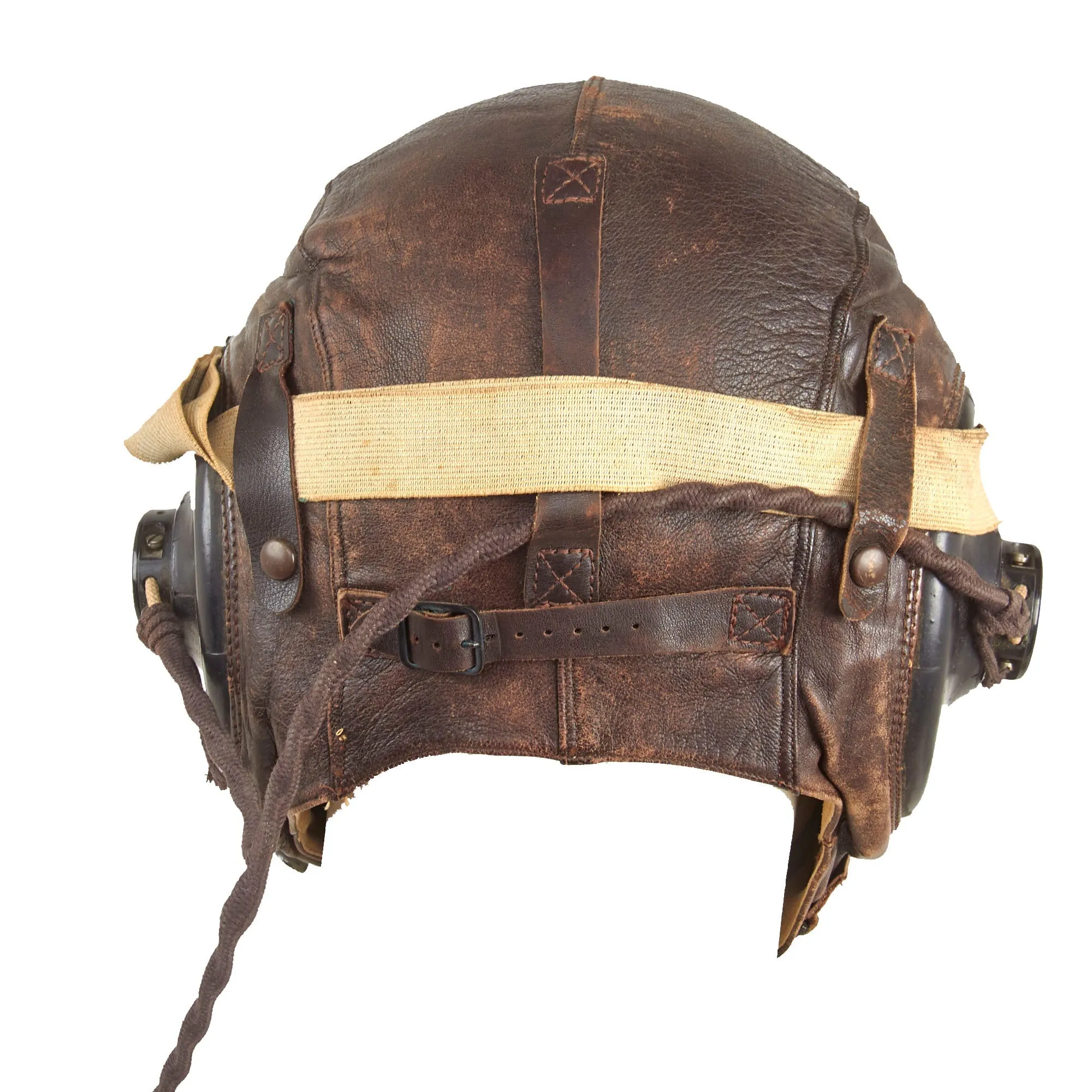 Original U.S. WWII USAAF Aviator Flight Helmet Set - AN6530 Goggles, A-11 Helmet, & Type A-13 Oxygen Mask