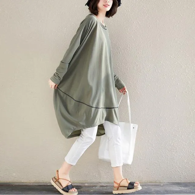 Oversized Long Batwing Sleeve Shirt