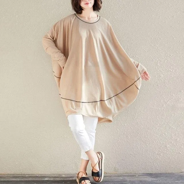 Oversized Long Batwing Sleeve Shirt