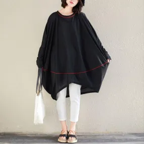 Oversized Long Batwing Sleeve Shirt