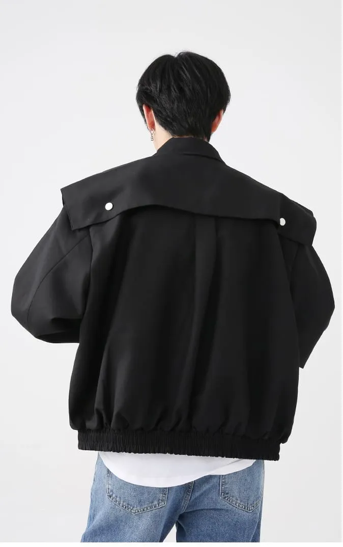 Oversized Shoulder Cape Jacket