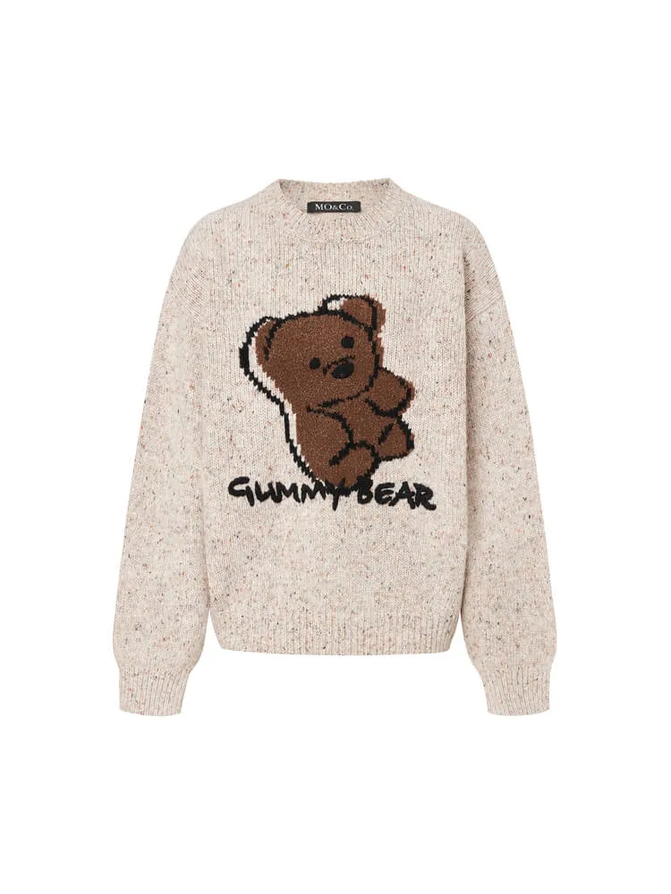 Oversized Wool-blend Cartoon Pullover