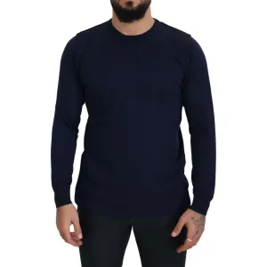 Paolo Pecora Milano Authentic Crewneck Blue Pullover Sweater