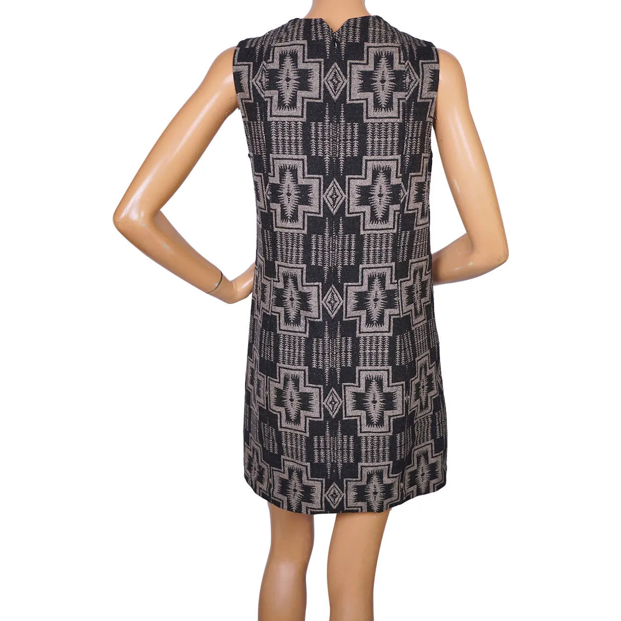 Pendleton Portland Collection Mini Dress Pure Wool Harding Print Large Pre-Owned