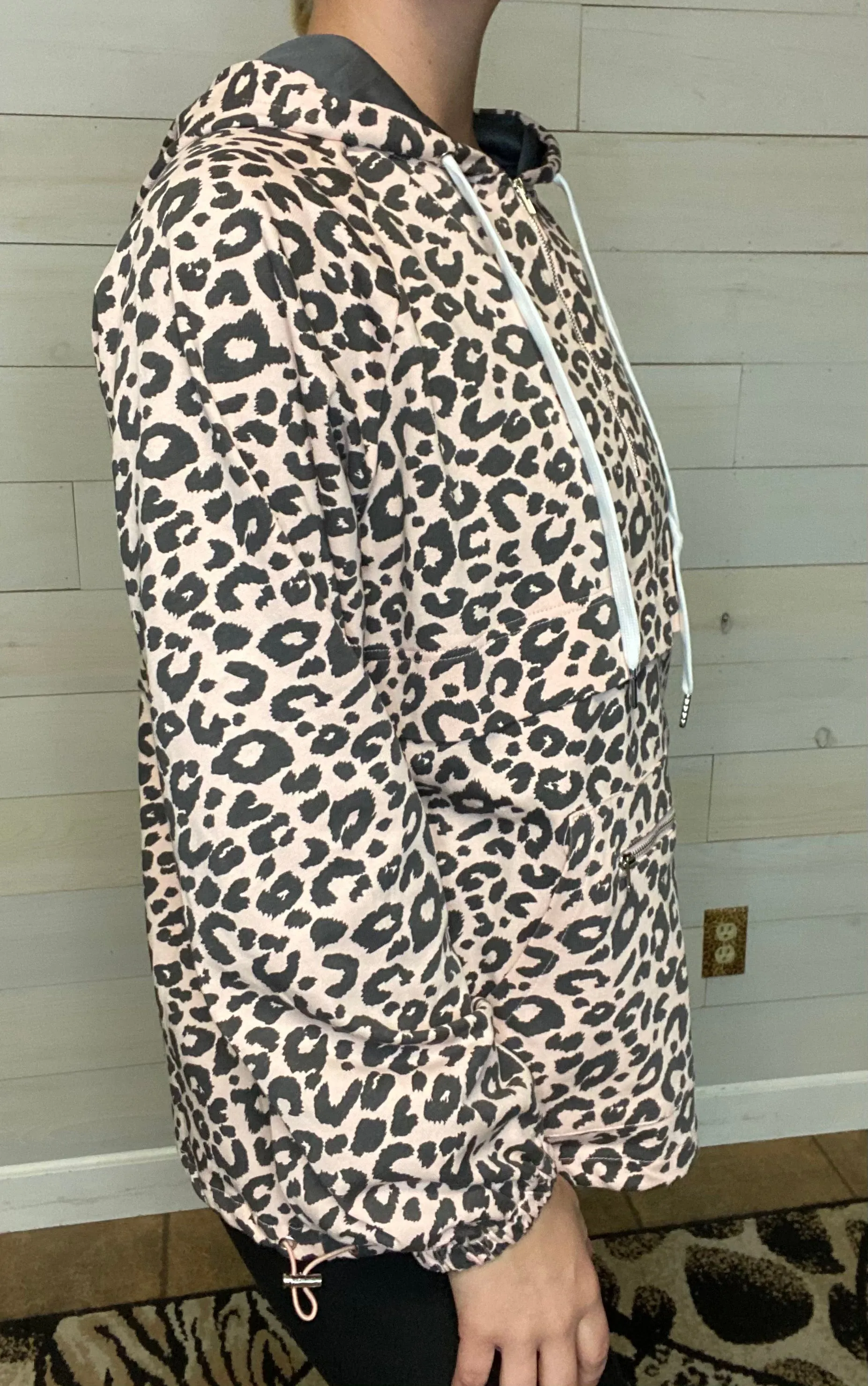 Pink Leopard Print Jacket