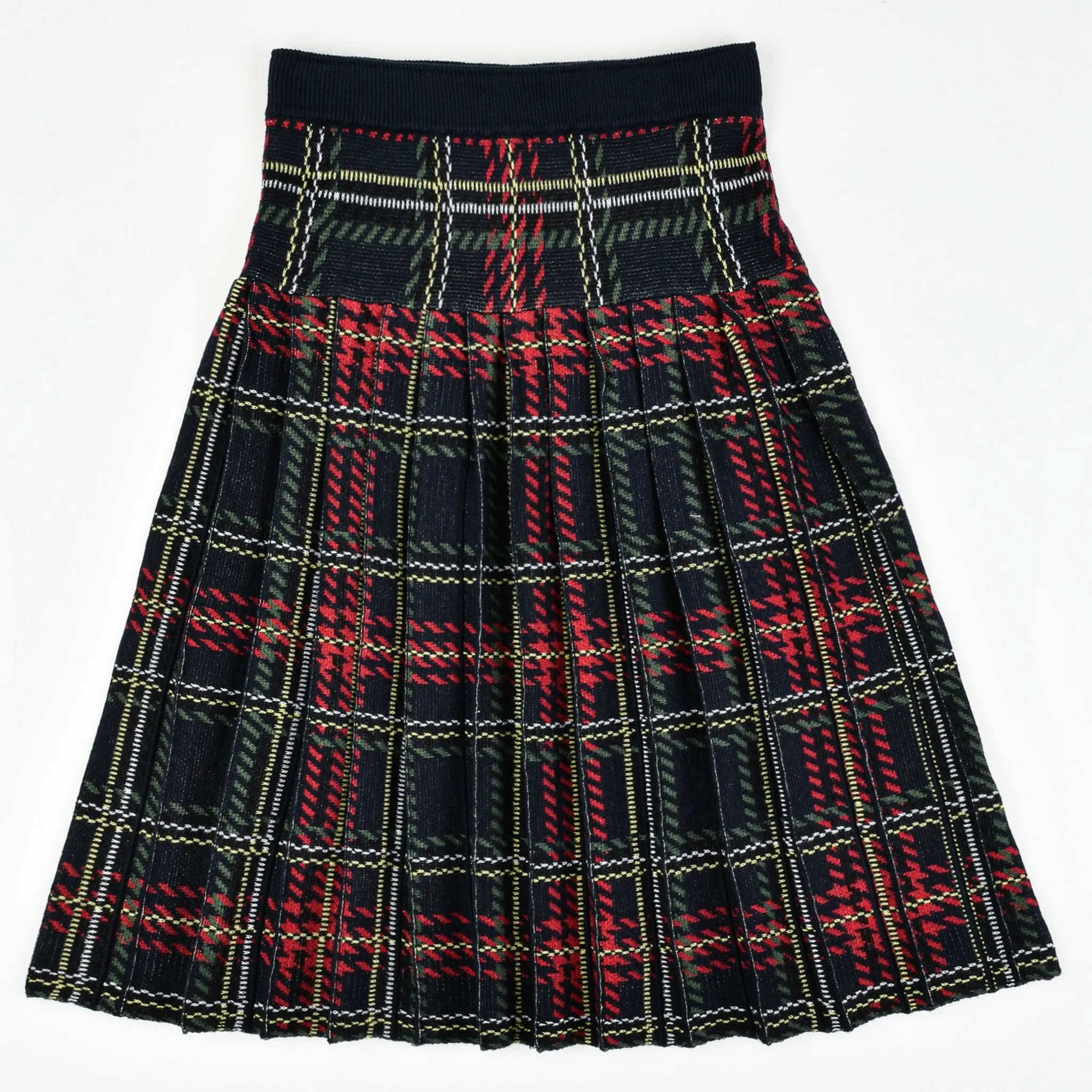 Plaid Pleated Skirt