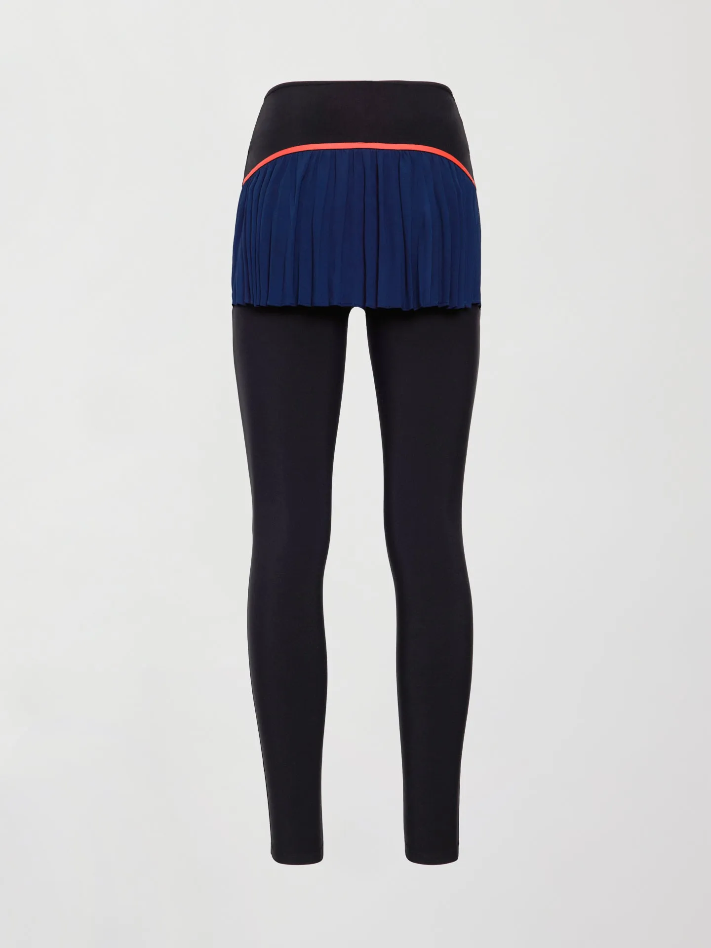 Pleated Skirt Legging in Melt - Black / Navy