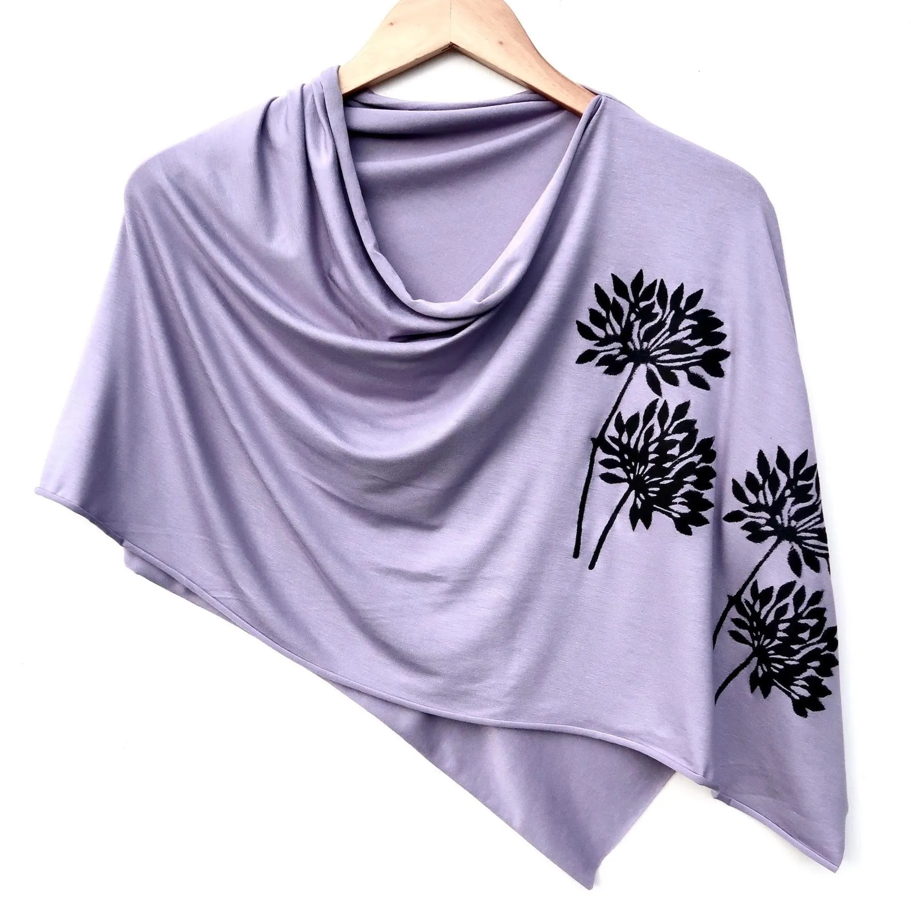 Poncho - Lavender (White Ink) by Windsparrow Studio