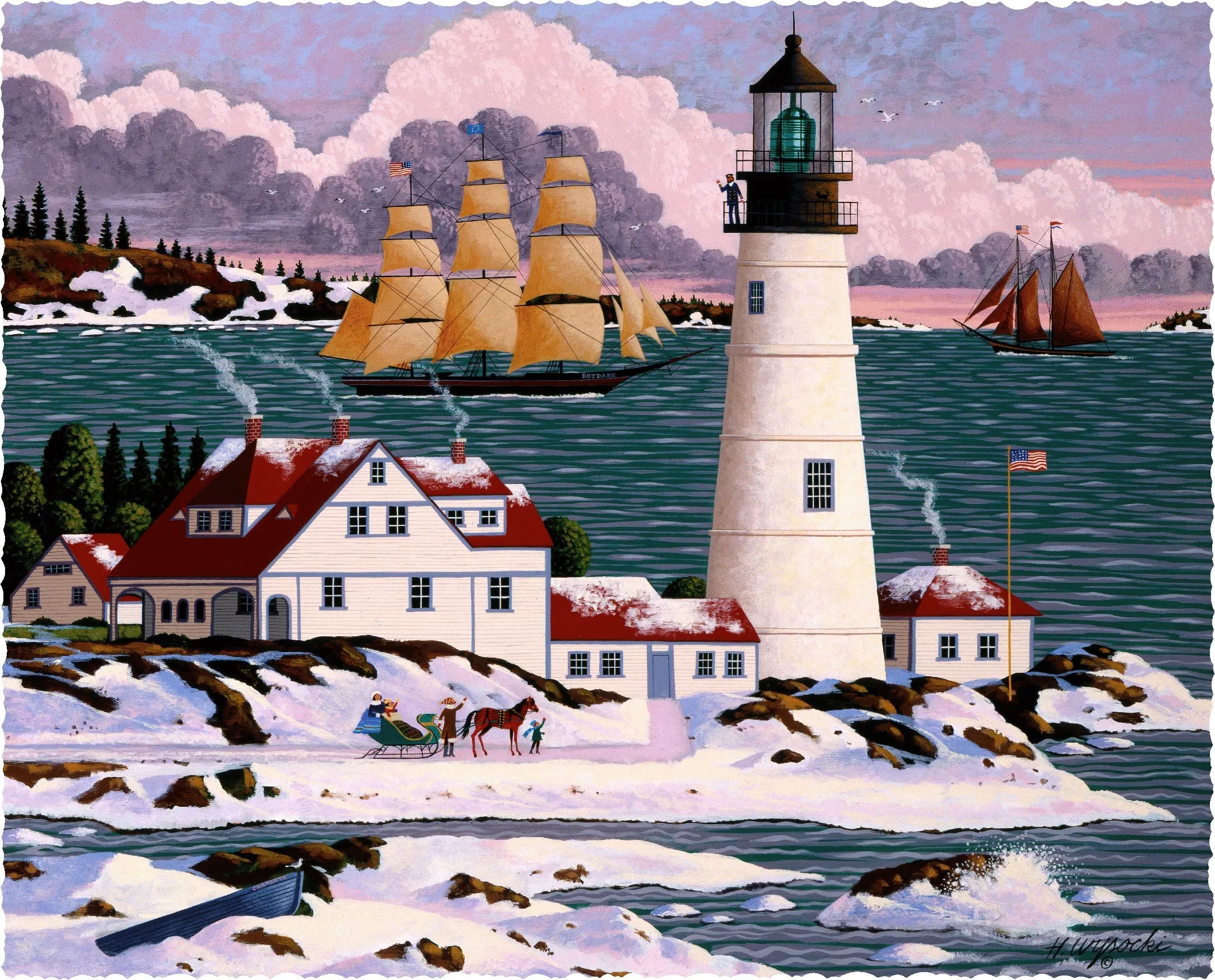 Portland Head Lighthouse (474 Piece Wooden Jigsaw Puzzle)