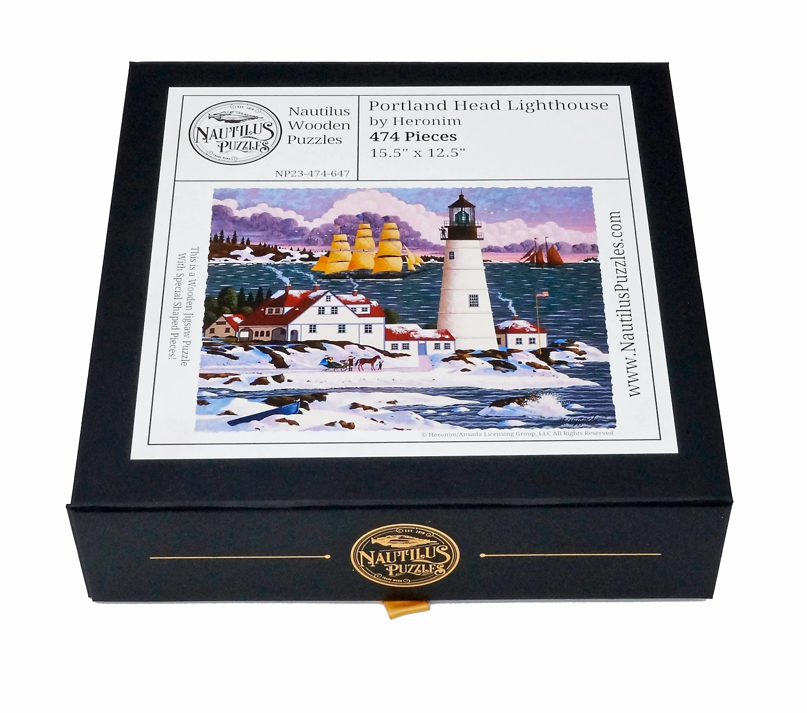 Portland Head Lighthouse (474 Piece Wooden Jigsaw Puzzle)