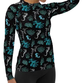 Salty Seahorse and Sea Dragon Women's Rash Guard (Warehouse)