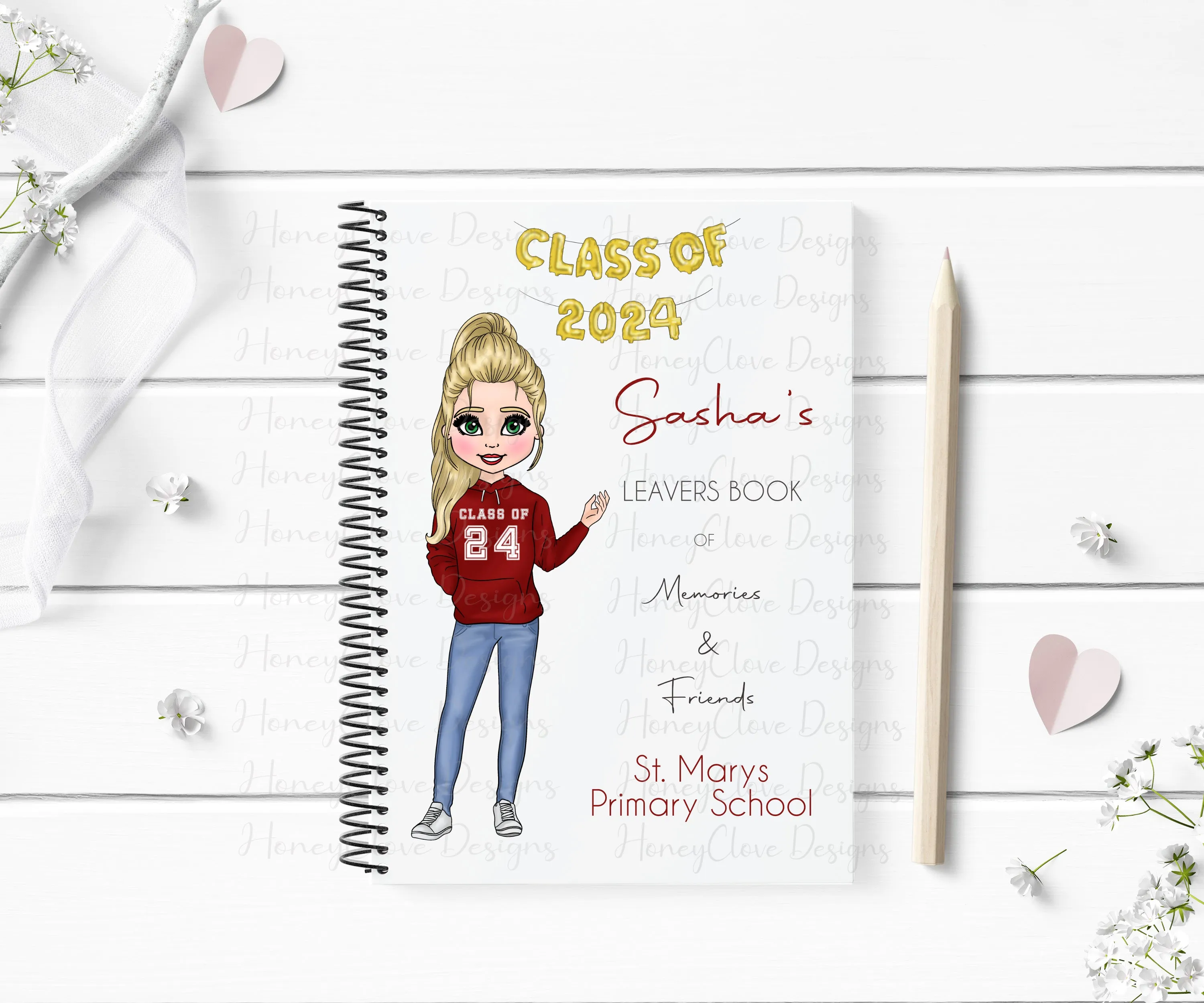 School Leavers notebook   -STYLE 1