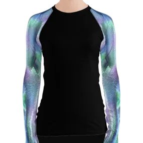 Shimmering Mermaid Tail Women's Rash Guard (Warehouse)