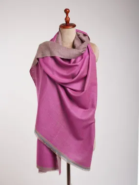 Shocking Pink and Grey Dual Shade Pashmina Shawl