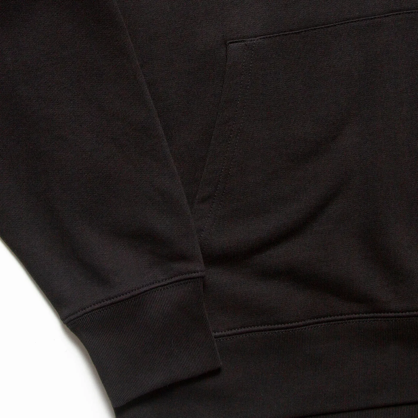 Side Smiley Back  - Pullover Hood - Black