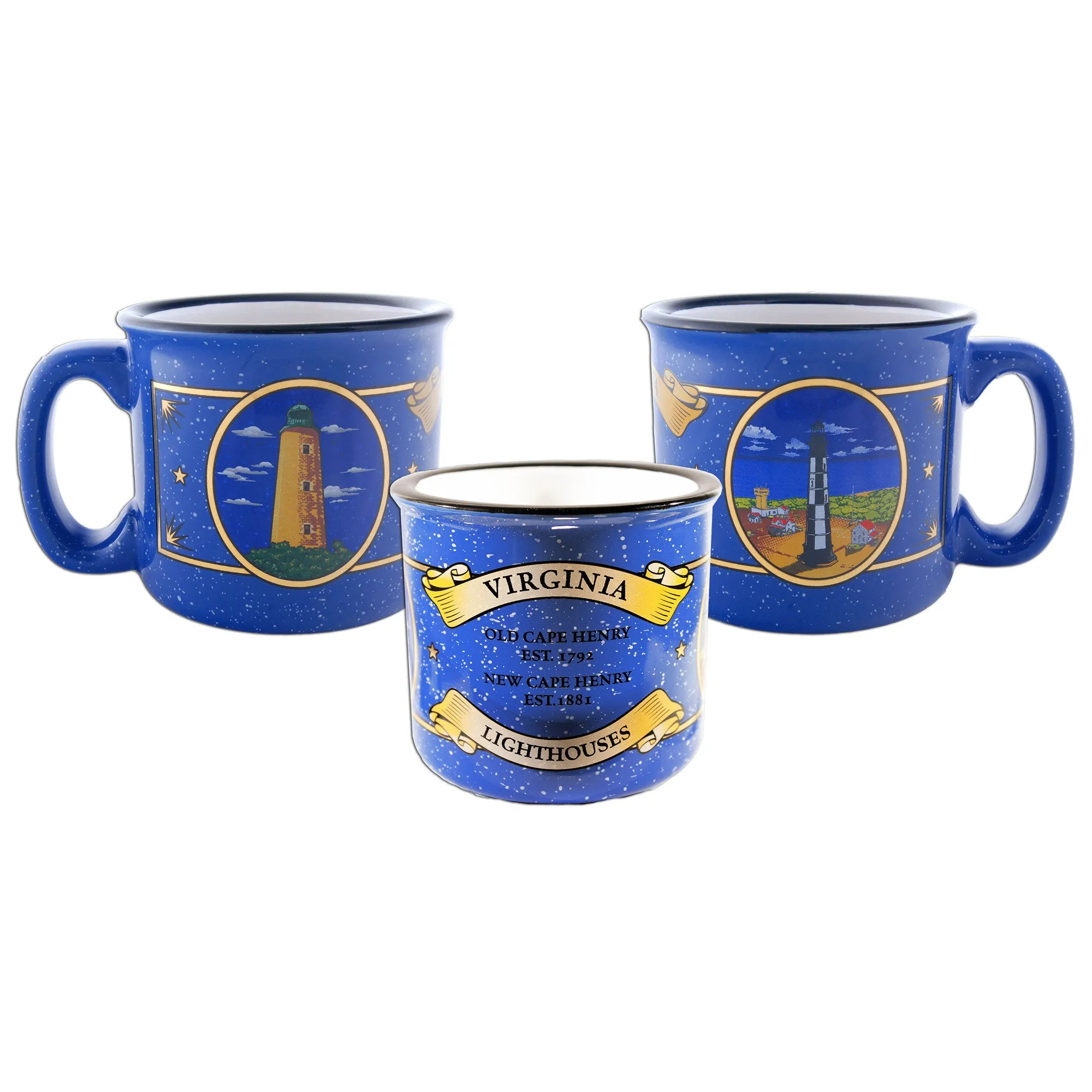 SMVA5 Campfire Mug Blue Virginia Cape Henry Lights