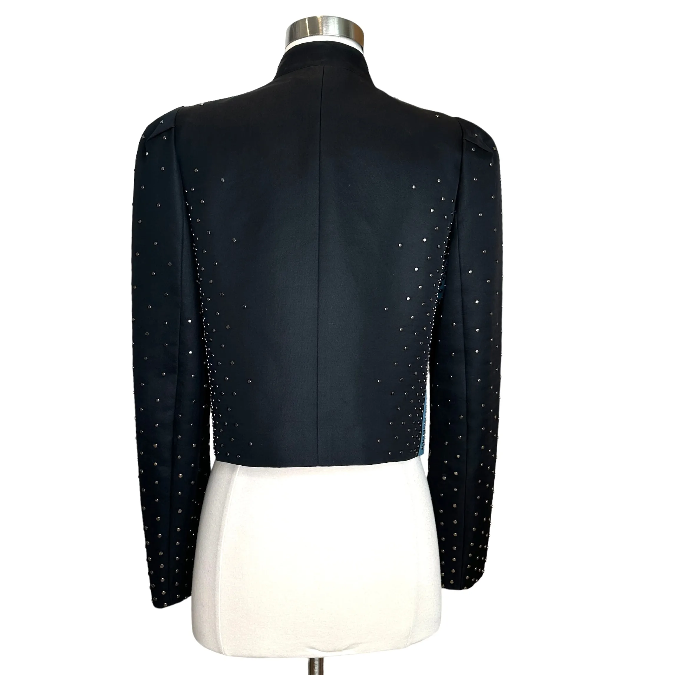 Studded Black & Blue Jacket - M