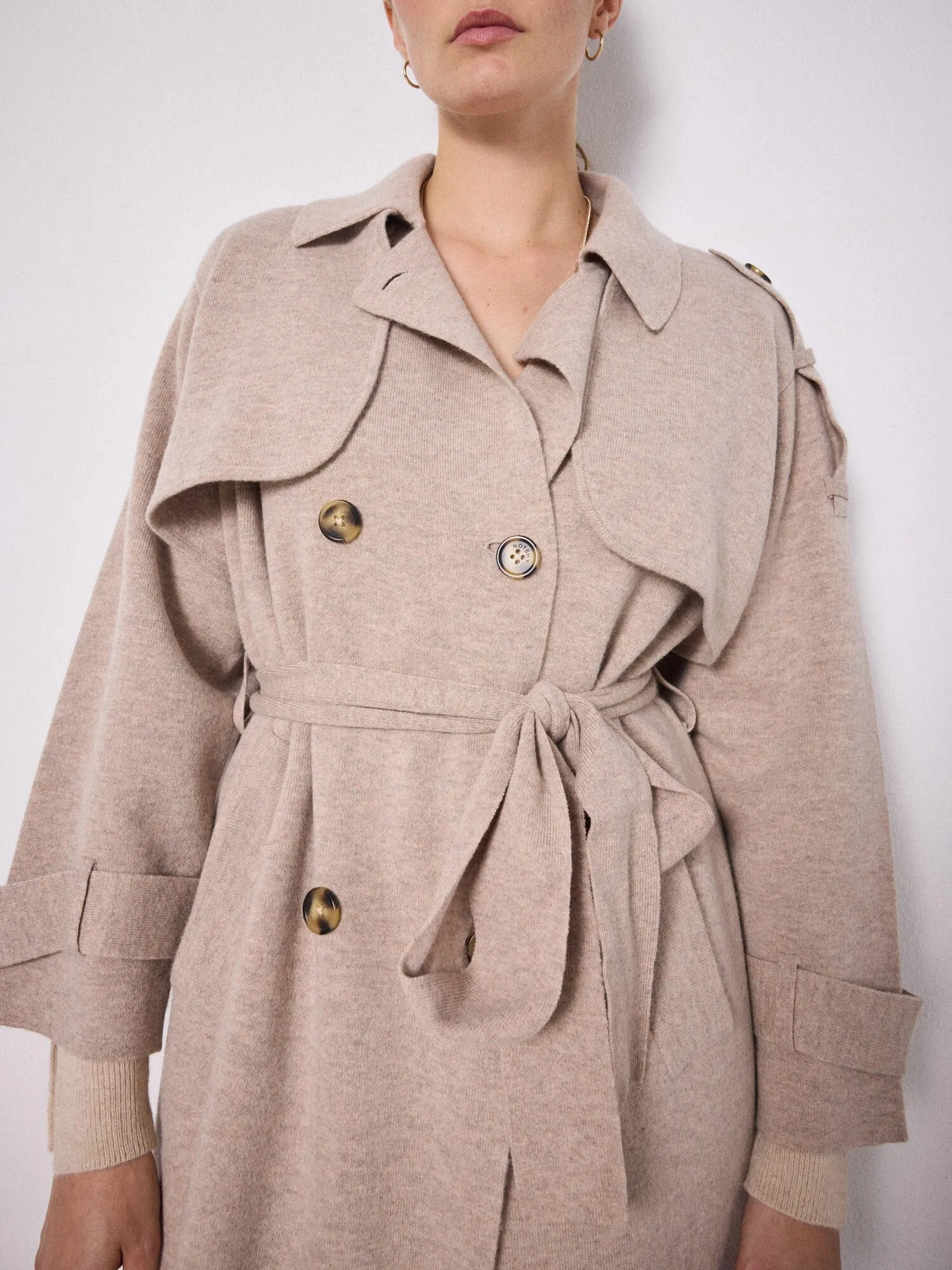 Talia Wool and Cashmere Trench Coat