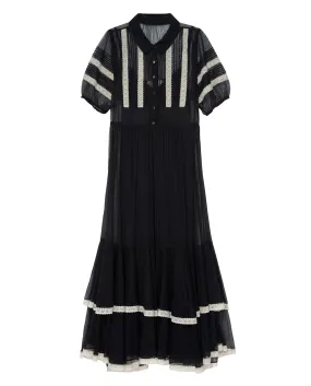 The Monarch Dress. -- Black with Cream