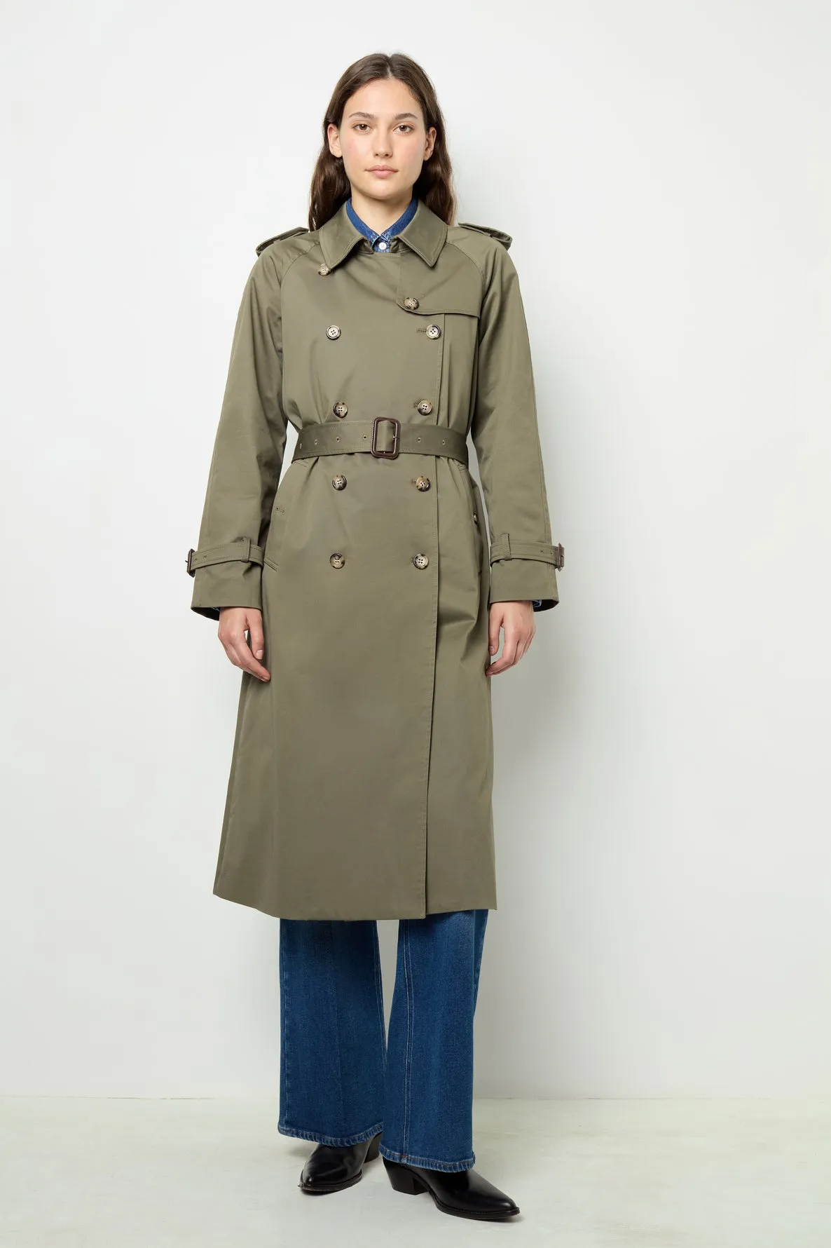 Trench Coat Serge Dae02a301 Khaki-Green