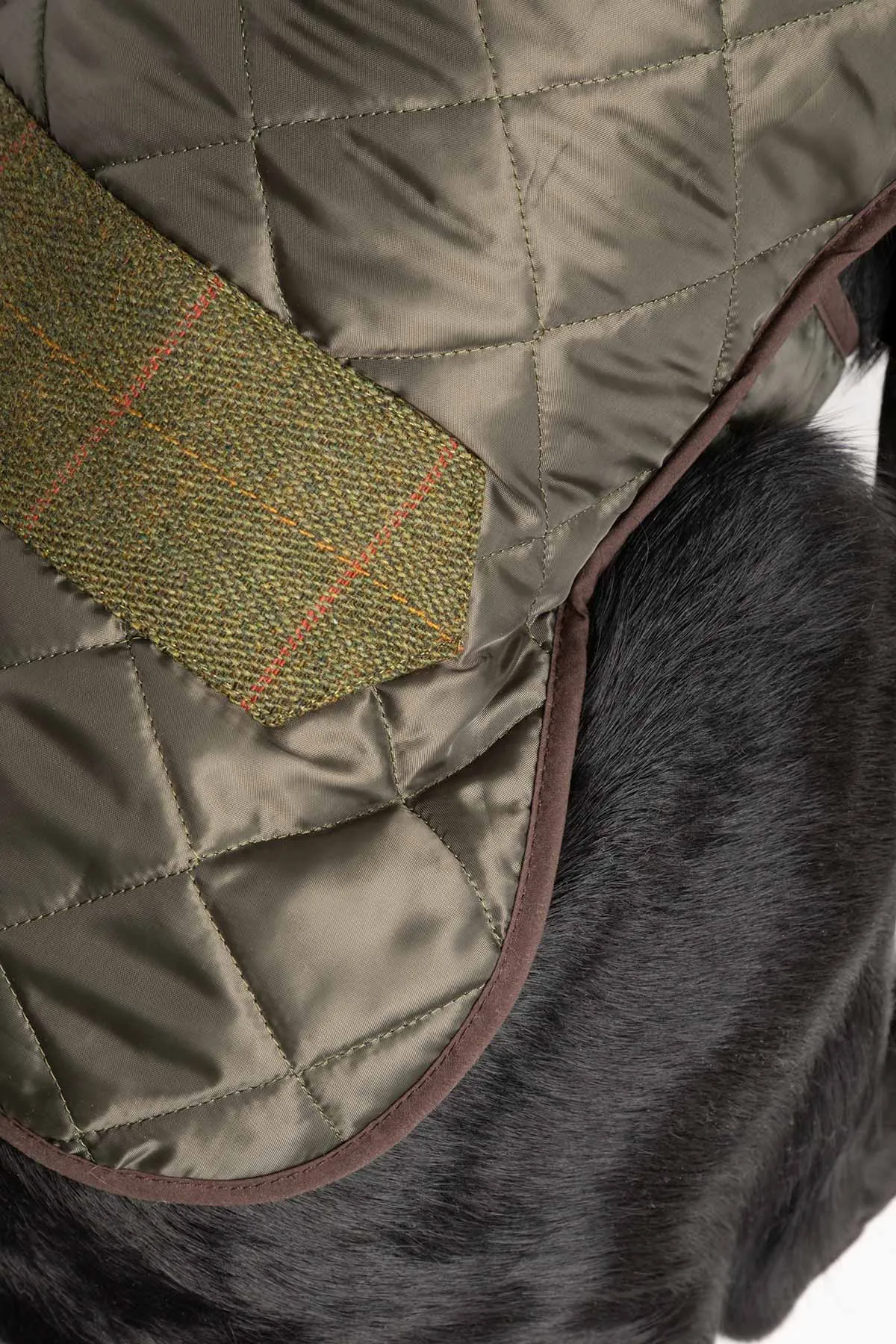 Tweed Quilted Dog Coat