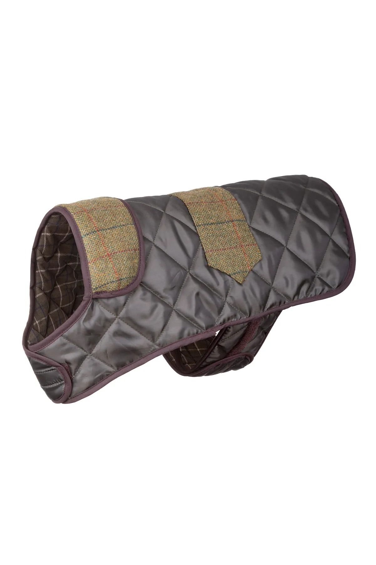 Tweed Quilted Dog Coat