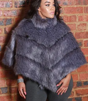 VAMP GRAY PONCHO | W TAIL