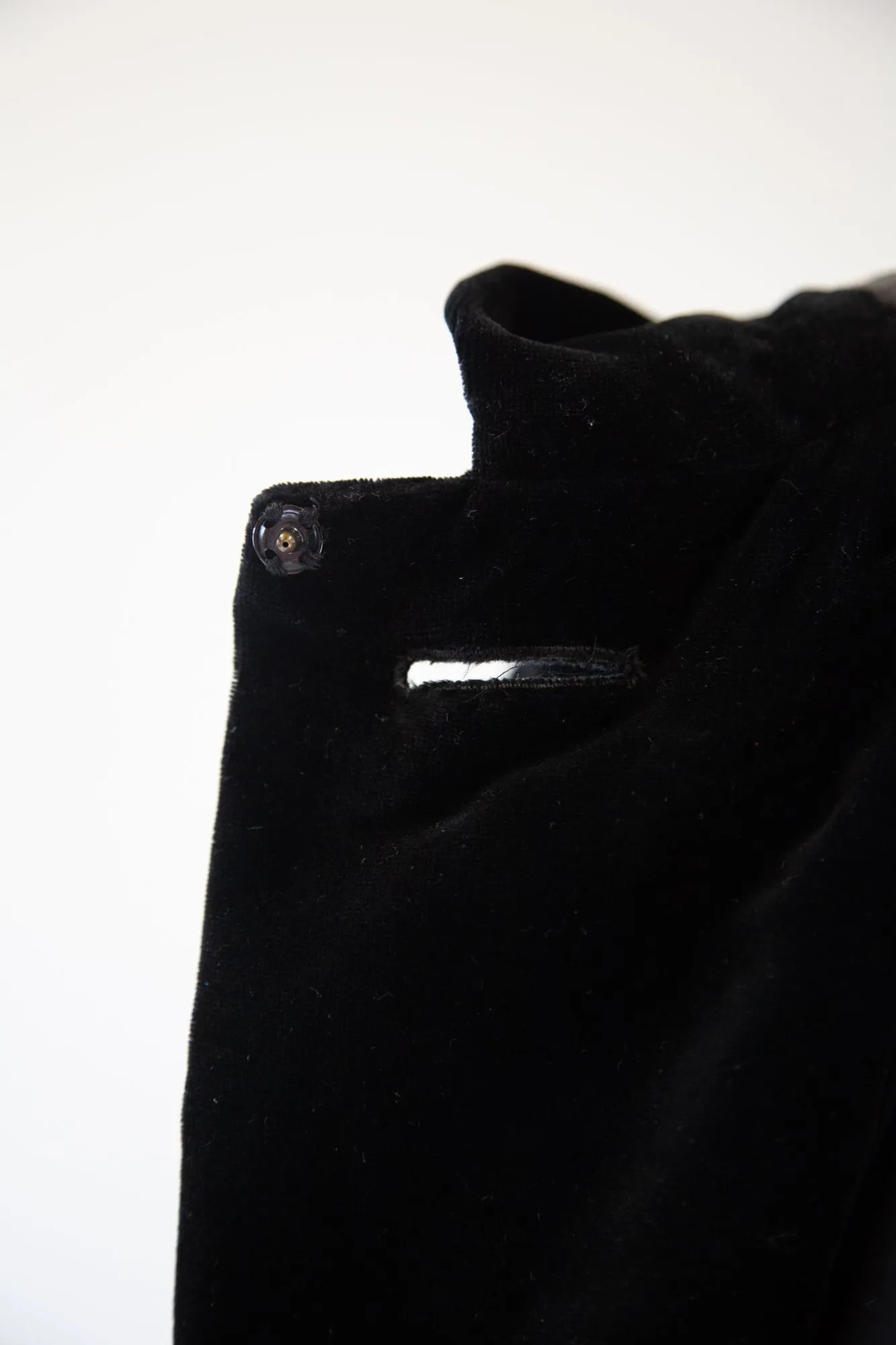 Vintage 1950s Black Velvet Hooded Cape