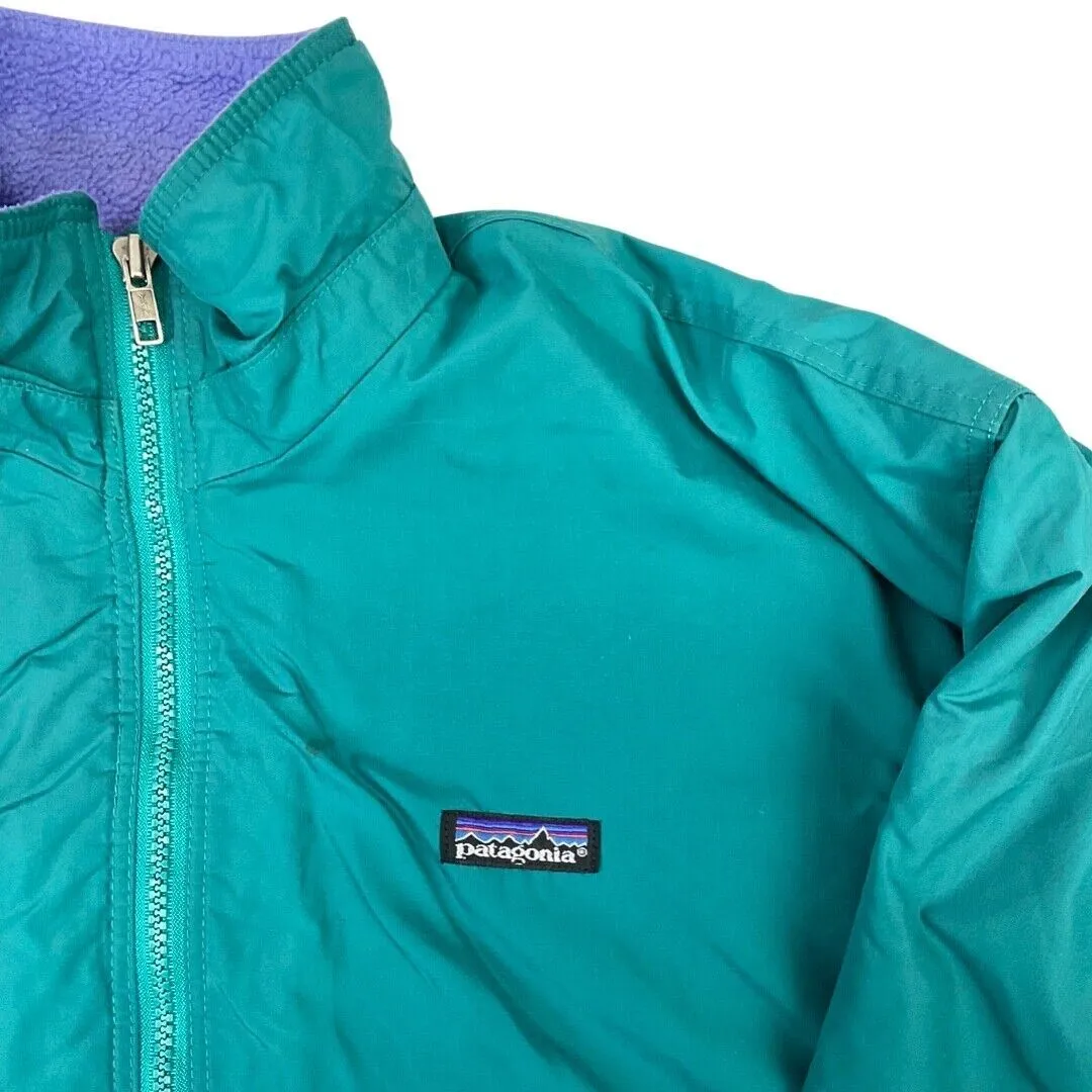 Vintage 80s 90s Green Patagonia Fleece Lined Jacket Coat