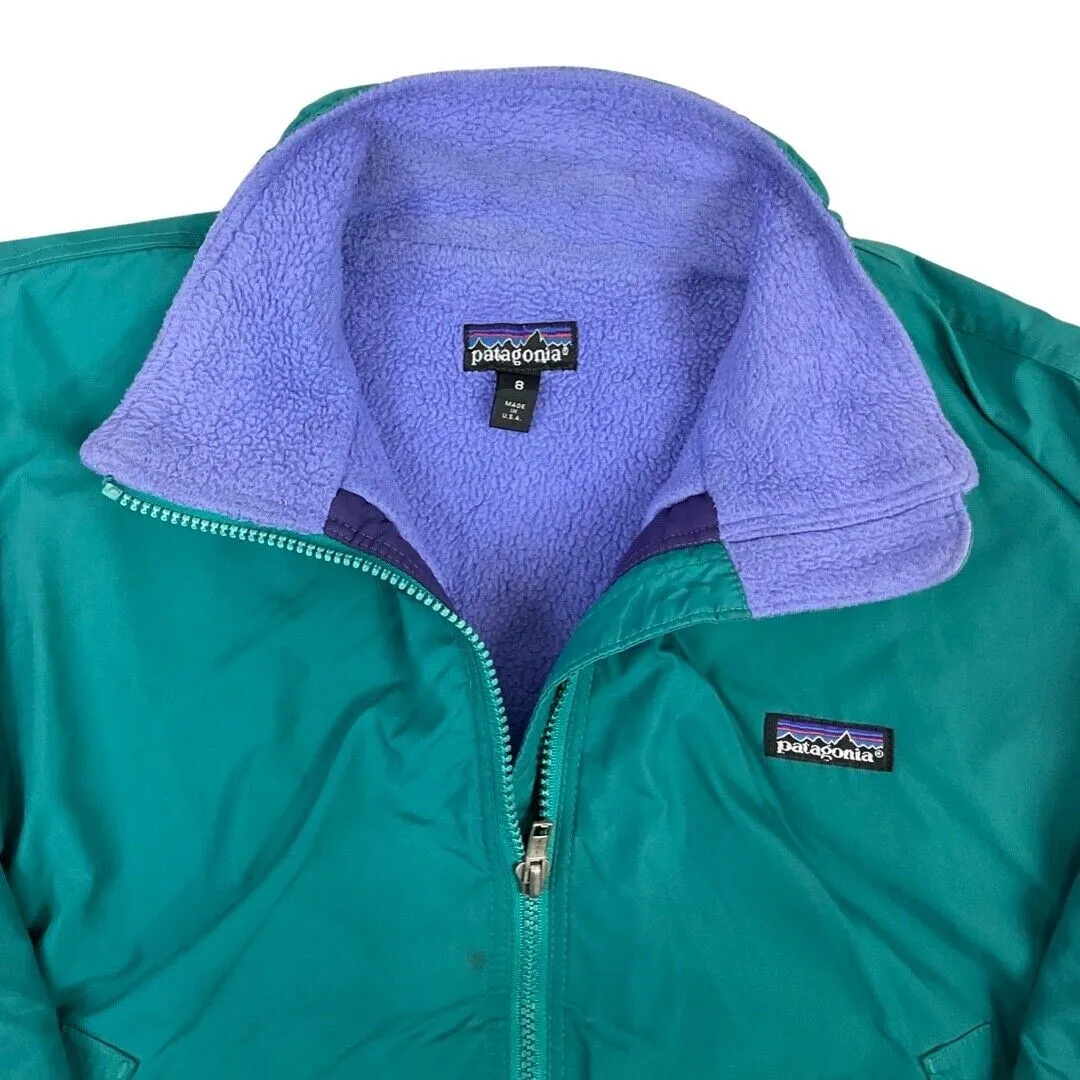 Vintage 80s 90s Green Patagonia Fleece Lined Jacket Coat