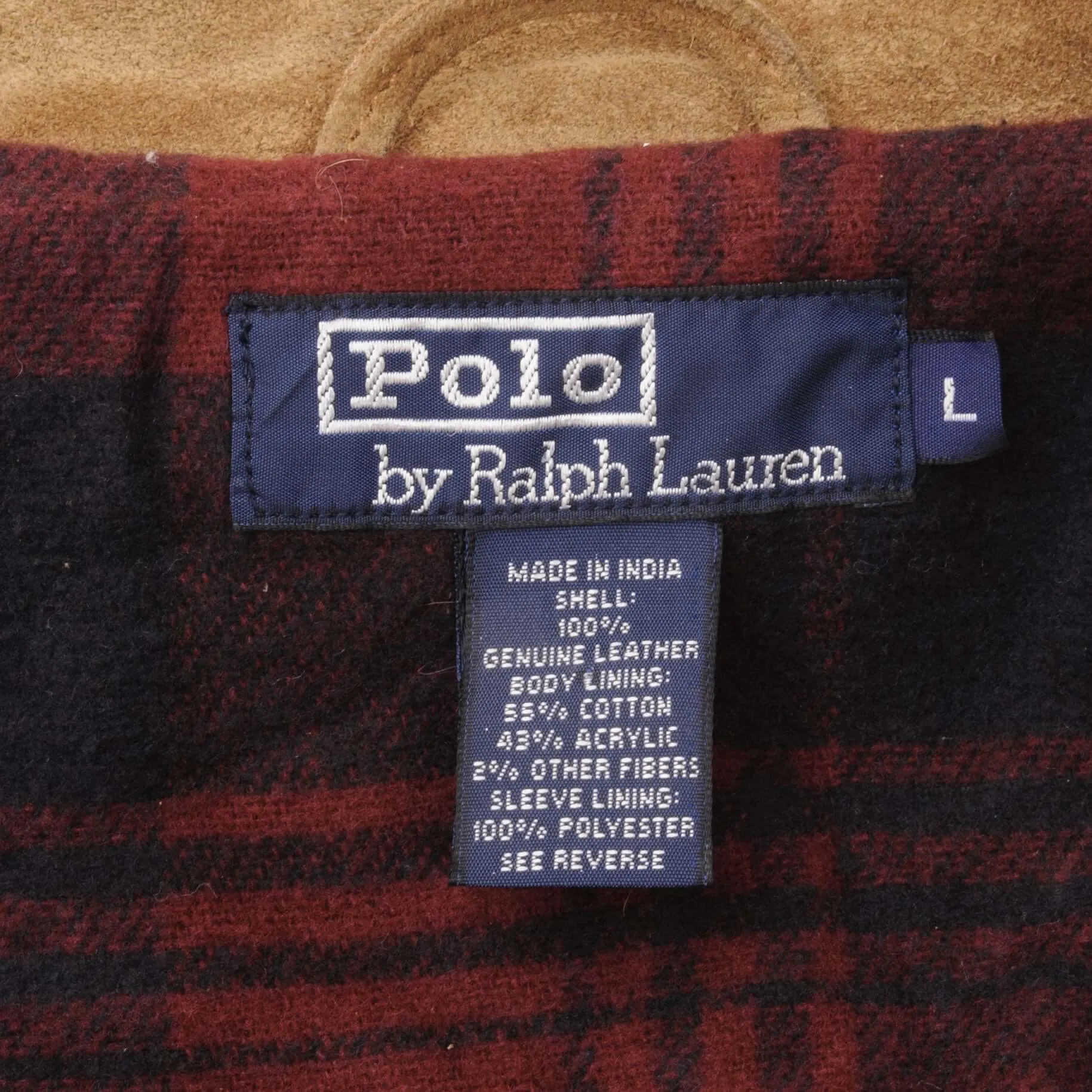 VINTAGE POLO RALPH LAUREN NUBUCK SUEDE JACKET SIZE LARGE