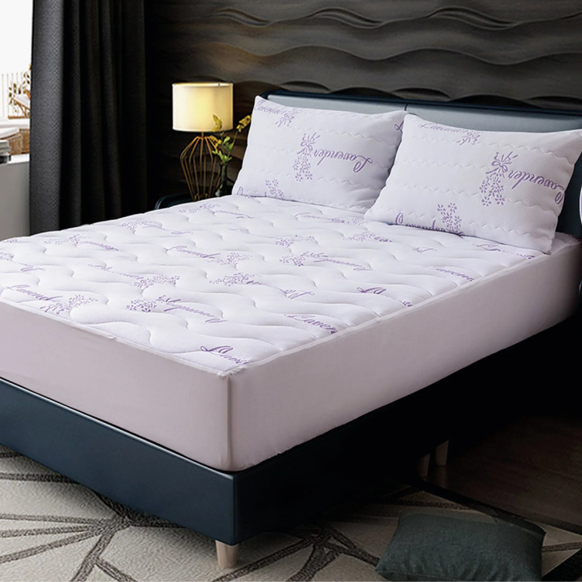 W Home - Lavender Scented Quilted Mattress Pad