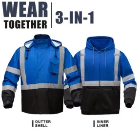 Wear Together Non-ANSI Multi Color Rain Jacket & Hoodie