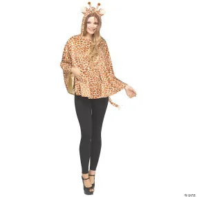 Women’s Hooded Giraffe Poncho Costume