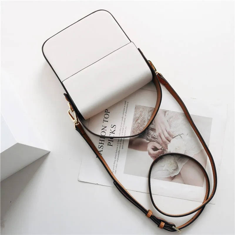 Womens Leather Phone Cross-Body Small Square Bags