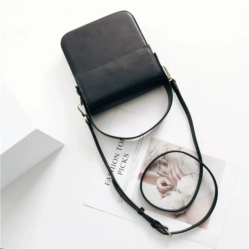 Womens Leather Phone Cross-Body Small Square Bags