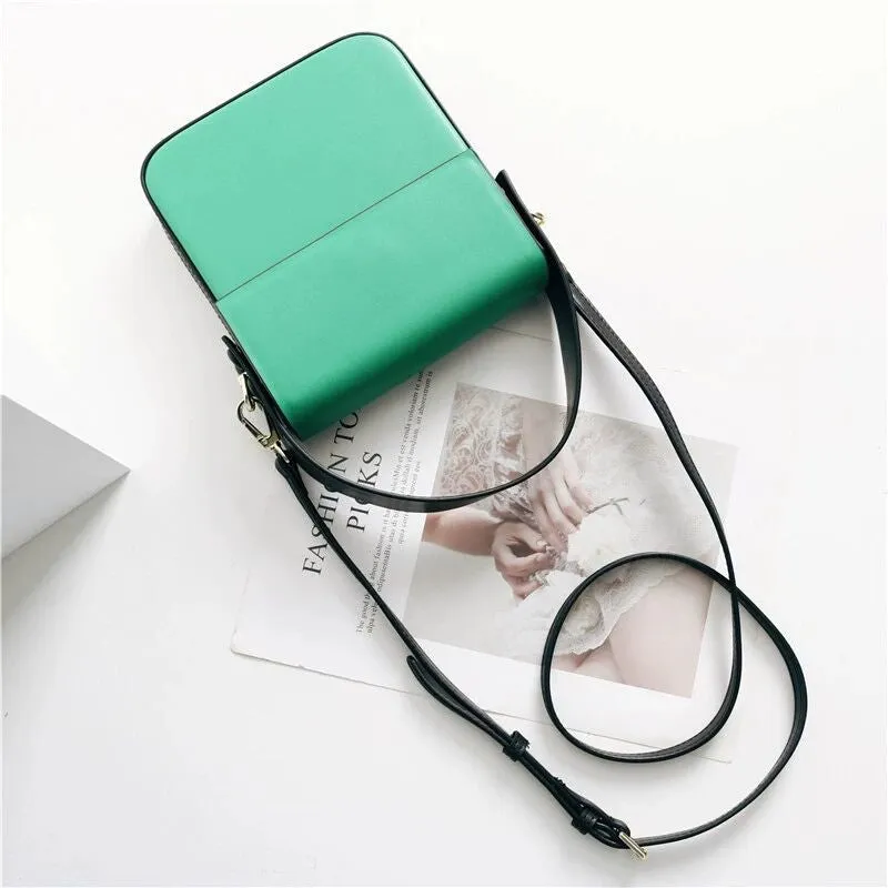 Womens Leather Phone Cross-Body Small Square Bags