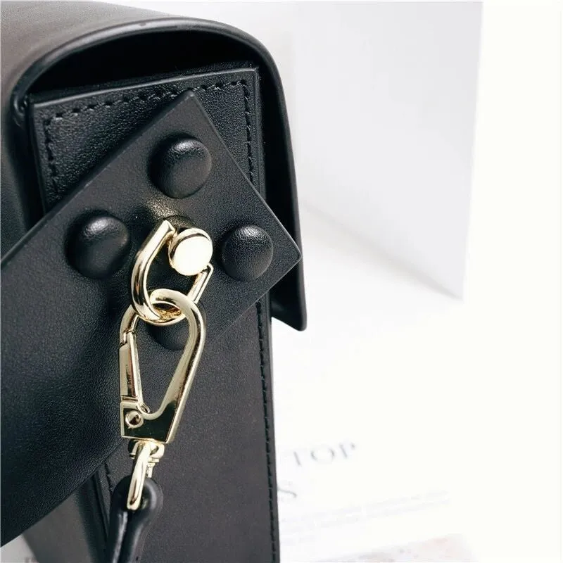 Womens Leather Phone Cross-Body Small Square Bags