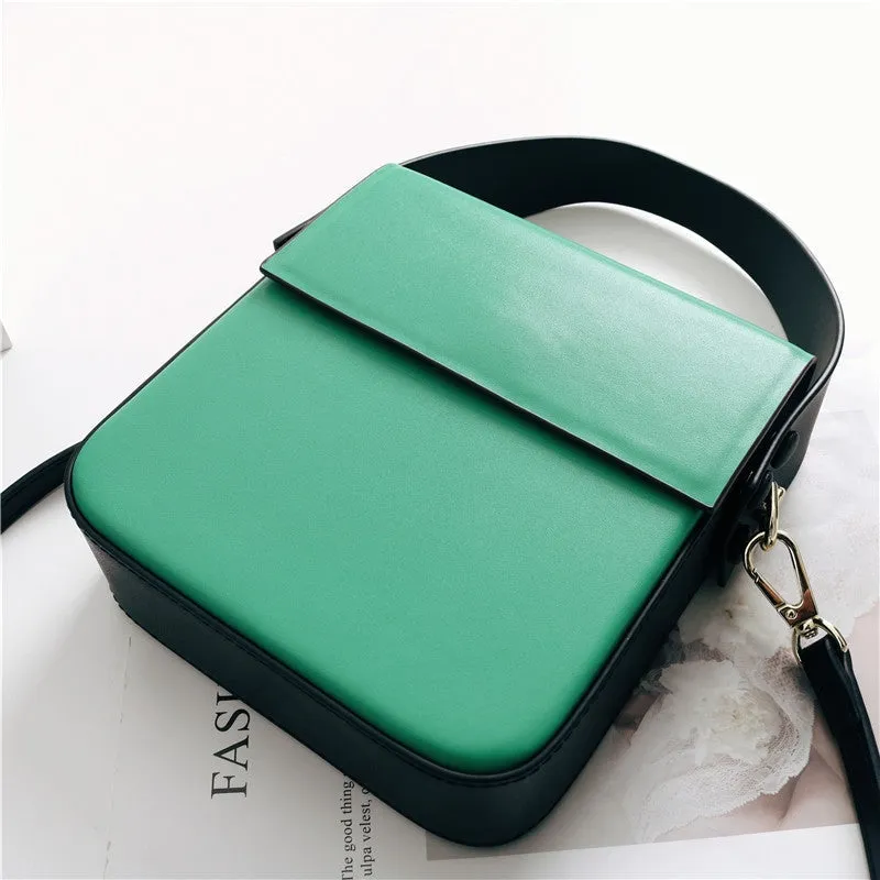 Womens Leather Phone Cross-Body Small Square Bags