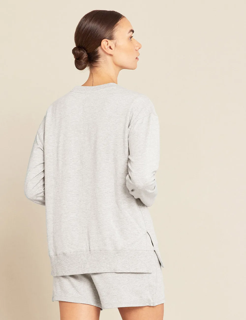 Women's Weekend Crew Pullover - Grey Marl