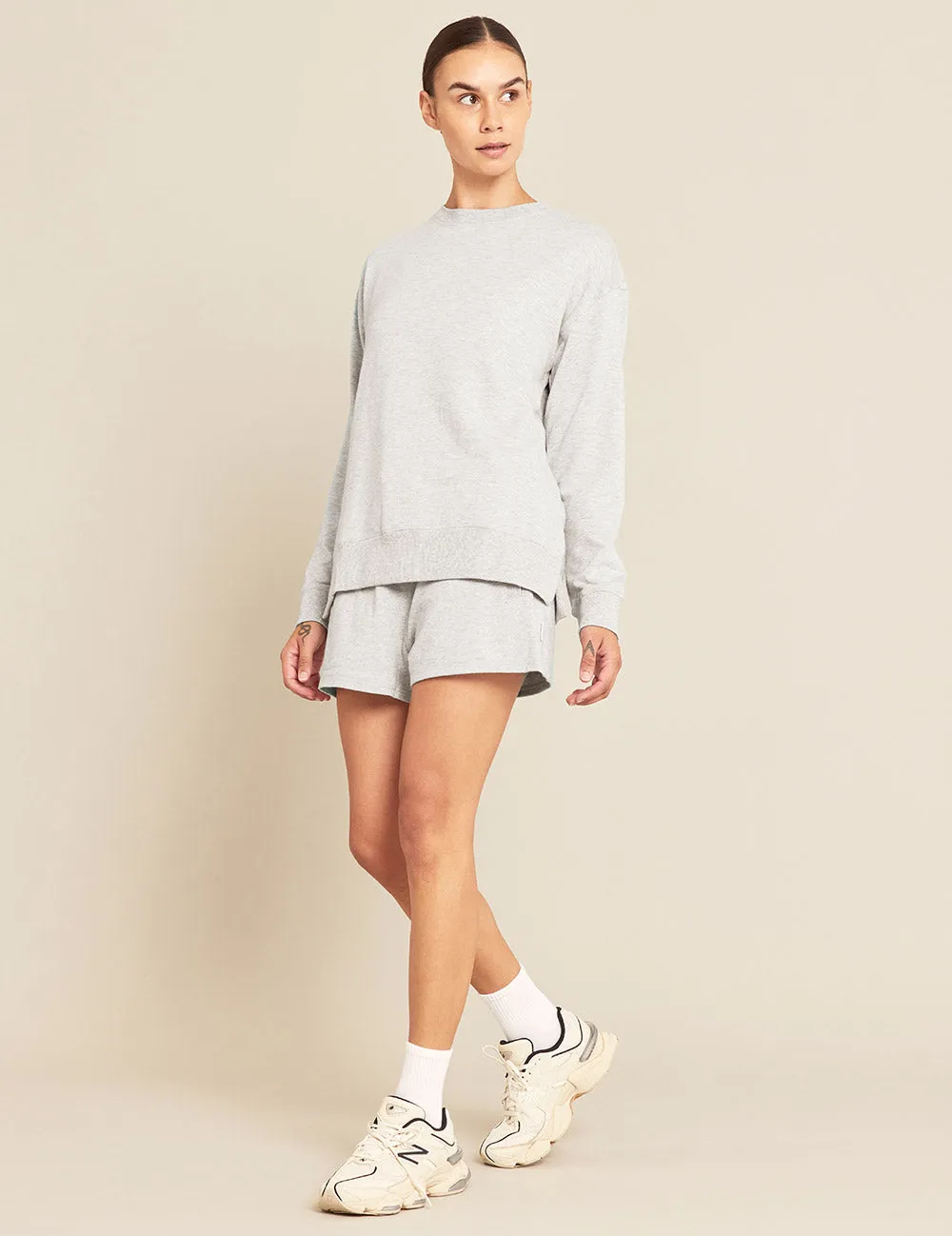 Women's Weekend Crew Pullover - Grey Marl