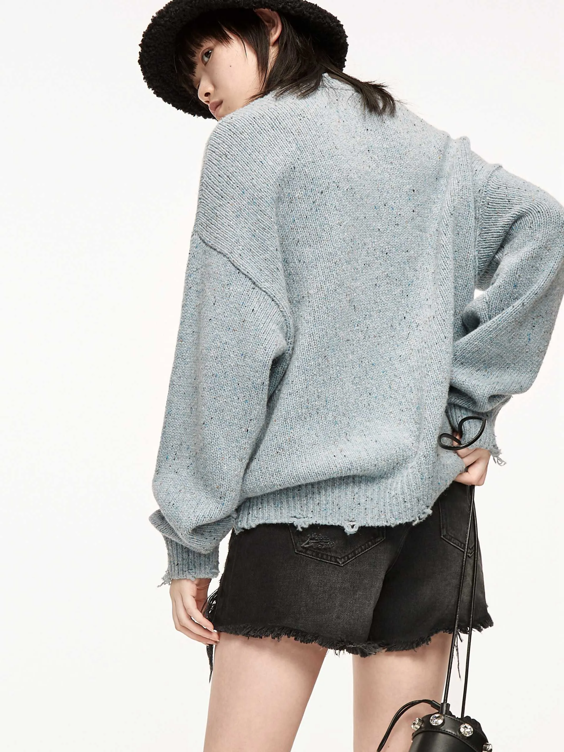 Wool-blend Cartoon Knit Pullover