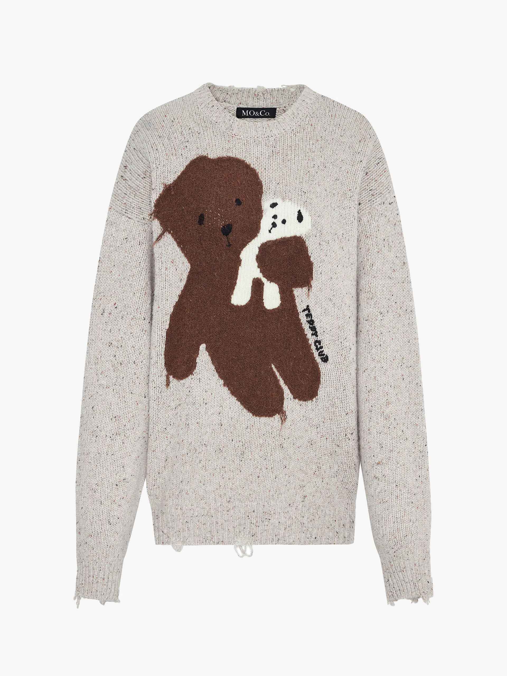 Wool-blend Cartoon Knit Pullover