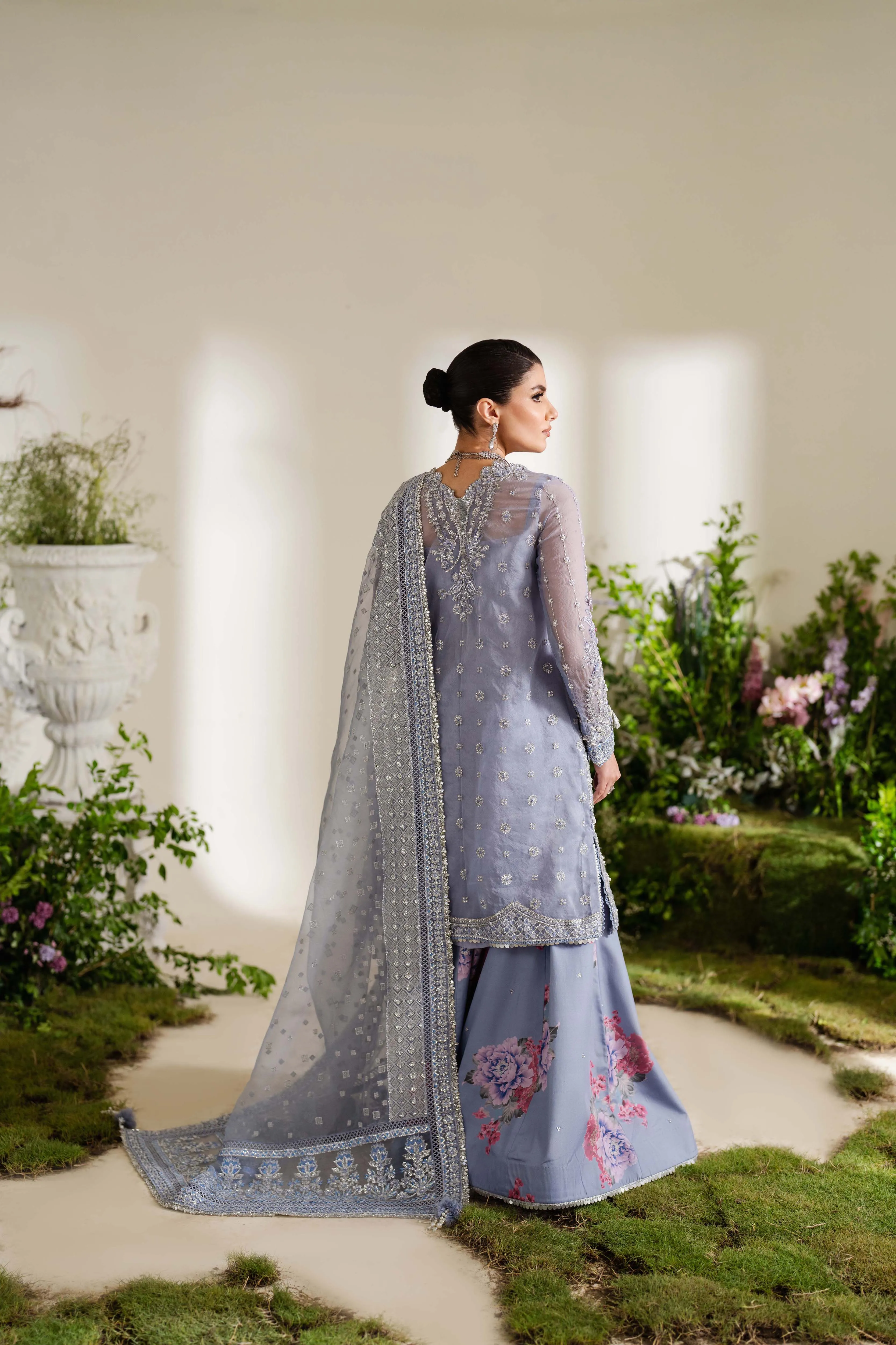 Zoya & Fatima Reem Festive Formals - 4PC Embroidered & Handwork Raw Silk – NORA