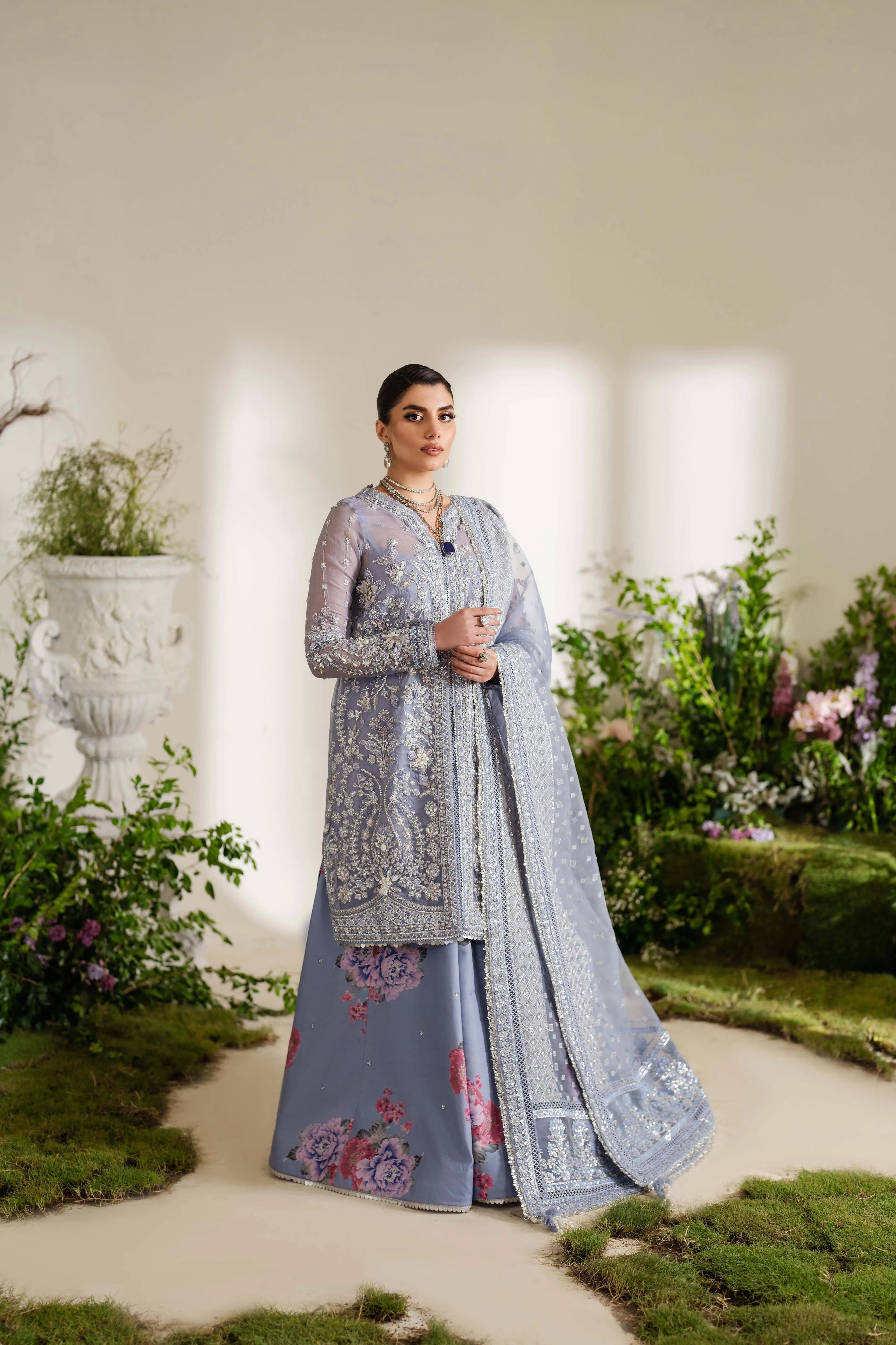 Zoya & Fatima Reem Festive Formals - 4PC Embroidered & Handwork Raw Silk – NORA